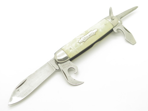 Vintage Imperial Prov Kamp King Fleck Advertising Pear Folding Pocket Camp Knife