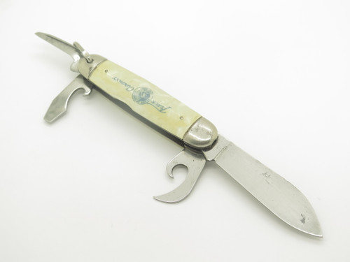 Vintage Imperial Prov Kamp King Fleck Advertising Pear Folding Pocket Camp Knife