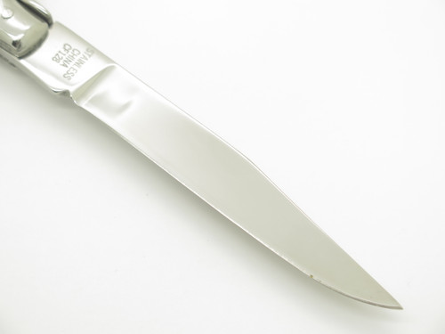 Vintage Tomahawk Brand Wood Handle CF128 Folding Lockback Pocket Knife