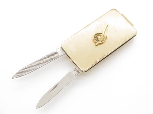 Vintage Imperial USA Cannon Gold Filled Folding Pocket Knife Money Clip