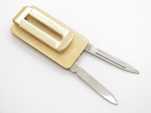 Vintage Imperial USA Cannon Gold Filled Folding Pocket Knife Money Clip