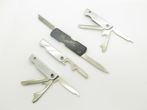 Vintage Lot of 4 Bank Basset USA Nail File/Blade/Can Opener Knife