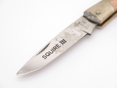 Vintage Explorer 11-393 Seki Japan Squire III Micarta Pocket Knife (Unfinished)