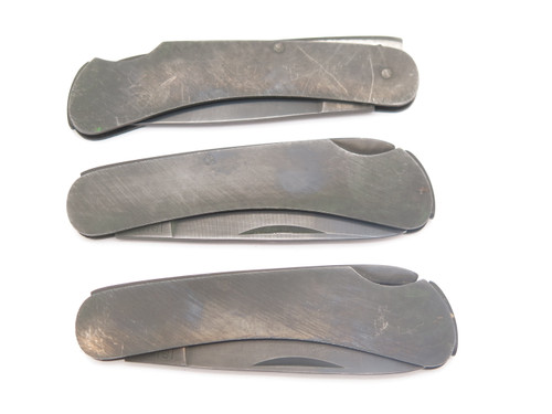 Vintage United Seki Japan Black Metal Folding Pocket Knife (Lot of 3, one broke)