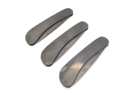 Vintage Explorer Seki Japan Black Metal Folding Pocket Knife (Lot of 3)