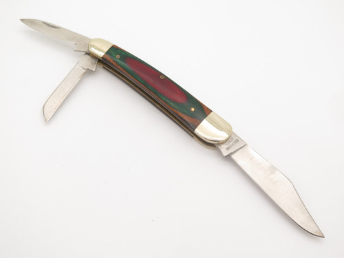 Vintage Frost Cutlery Solingen Steel Wood Handle Stockman Folding Pocket Knife