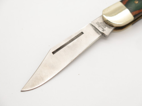 Vintage Frost Cutlery Solingen Steel Wood Handle Stockman Folding Pocket Knife