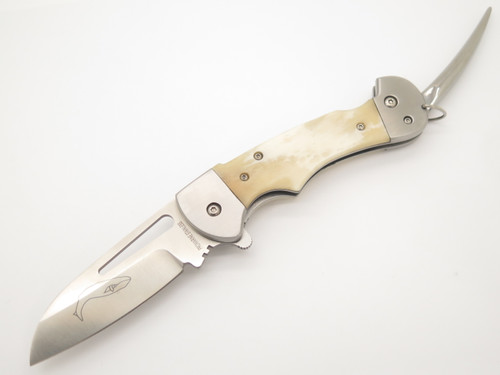Myerchin Generation 2 Smooth Bone Marlin Spike Sailor Rigging Folding Boat Knife