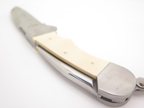 Vintage Myerchin Marlin Spike Seki Japan White Sailor Rigging Folding Knife