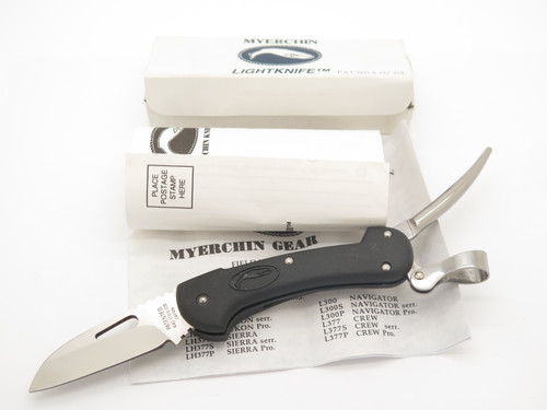 Vintage Myerchin Lightnife Japan Marlin Spike Rigging Folding Knife Flashlight