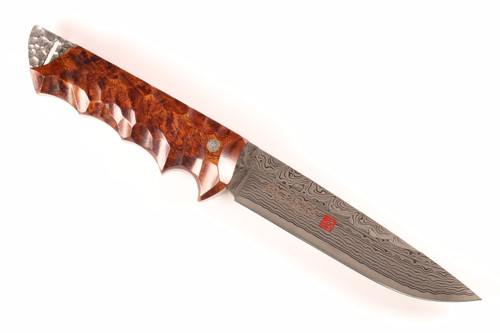 Mcusta Seki Japan LMC-024-BS3 Custom Ironwood Handle Fixed Damascus Blade Knife