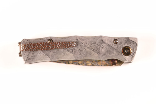 Mcusta Seki Japan MC-33TD 25th Anniversary Damascus Handle Folding Pocket Knife