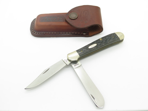 Vintage 1986 Case XX 606200 Copperhead Jigged Bone Handle Folding Pocket Knife