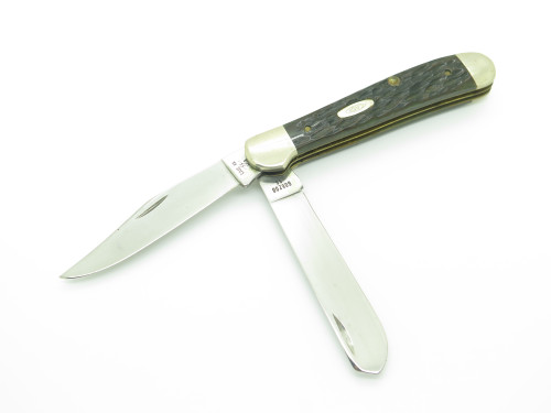 Vintage 1986 Case XX 606200 Copperhead Jigged Bone Handle Folding Pocket Knife