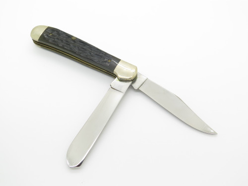 Vintage 1986 Case XX 606200 Copperhead Jigged Bone Handle Folding Pocket Knife