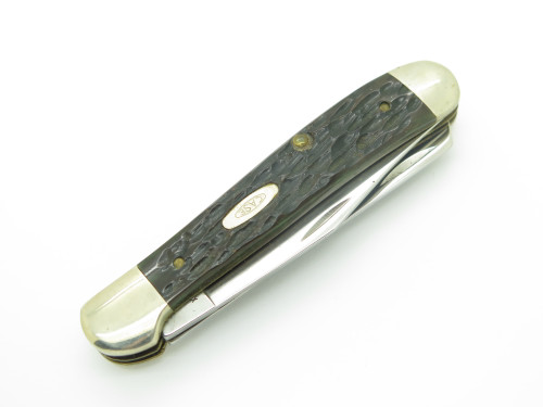 Vintage 1986 Case XX 606200 Copperhead Jigged Bone Handle Folding Pocket Knife