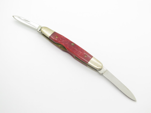 Vtg 1889-1989 Case XX Centennial R62063 Jigged Red Bone Folding Pocket Pen Knife