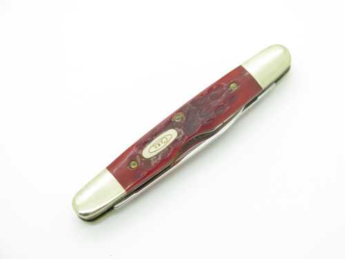 Vtg 1889-1989 Case XX Centennial R62063 Jigged Red Bone Folding Pocket Pen Knife