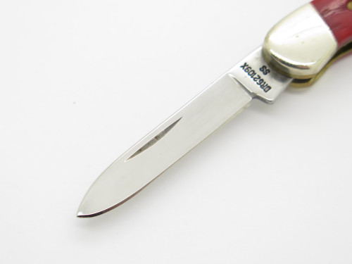 Vintage 1993 Case XX DR62109X USA Red Jigged Bone Handle Folding Pocket Knife