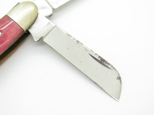 1980 Case XX SR6347 1/2 Stockman Red Appaloosa Bone Handle Folding Pocket Knife