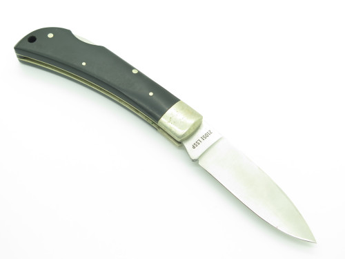 Vintage 1977 Case XX 21051 Black Delrin Folding Lockback Pocket Knife