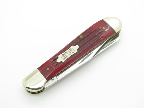 Vintage 1997 Case XX 6249 Red Jigged Bone Handle Folding Pocket Knife