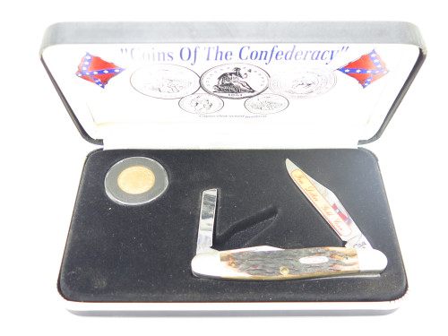 1993 Case XX PS06347 Coins of the Confederacy "$5 Gold Coin" Folding Pocket Knife