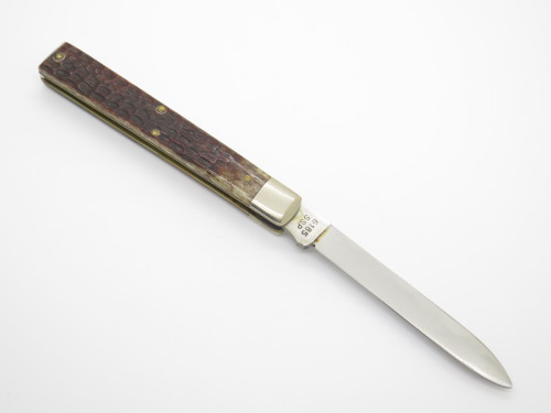 Vintage 1980 Case XX 6185 Doctor Jigged Bone Handle Folding Pocket Knife.