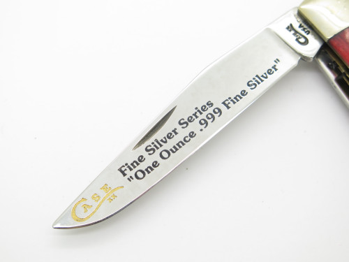 Vtg 1995 Case XX DR6254 Trapper Panda Bear Folding Pocket Knife & Silver Ounce