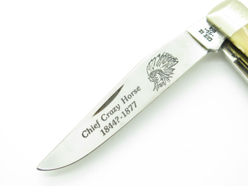 Vintage 1986 Case XX W6254 Chief Crazy Horse Commemorative Folding Pocket Knife
