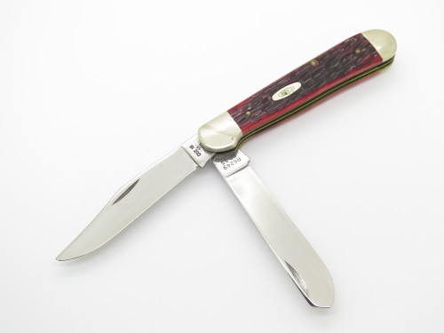 Vintage 1996 Case XX R6249 Red Jigged Bone Handle Folding Pocket Knife