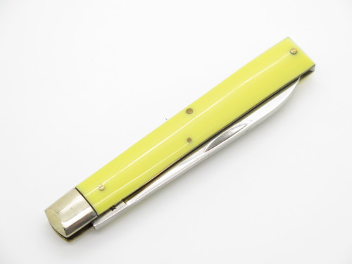 Vintage 1974 Case XX 3185 Doctor Yellow Delrin Handle Folding Pocket Knife.