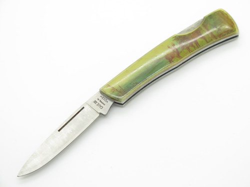 Vintage 1993 Case XX 059L Deer Scene Handle Folding Lockback Pocket Knife