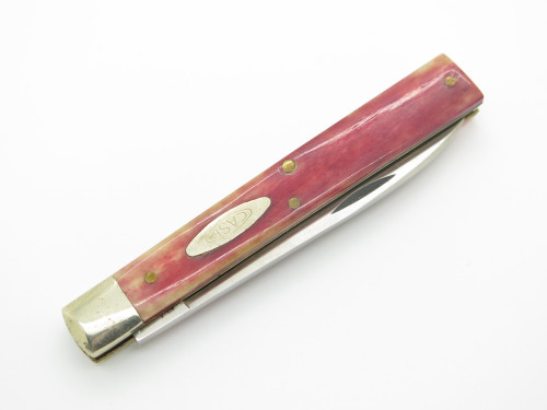 Vintage 1980 Case XX SR6185 Doctor Appaloosa Bone Handle Folding Pocket Knife.