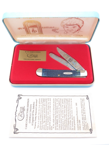 Vtg 1992 Case XX B6254 Trapper Conway Twitty Jukebox Comm. Folding Pocket Knife
