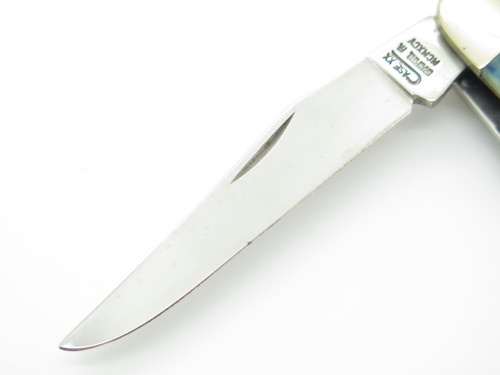MCMXCV 1995 Case XX BPB6447 Blue Jigged Bone Stockman Folding Pocket Knife