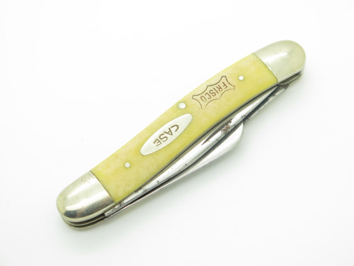 Vintage 1977 Case XX 3318HE Stockman Yellow Stockman Folding Pocket Knife