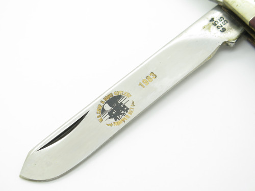 Vintage 1983 Case XX 6254 USA Trapper Jigged Bone Handle Folding Pocket Knife