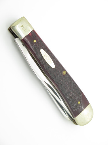 Vintage 1983 Case XX 6254 USA Trapper Jigged Bone Handle Folding Pocket Knife