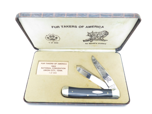 Vtg 1982 Case XX 2254 Trapper Fur Takers of America Limited Folding Pocket Knife