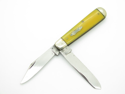 Vintage Remington UMC USA Yellow Handle Folding Pocket Jack Knife