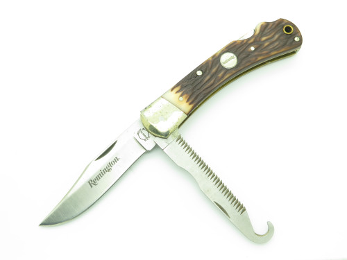 Vtg Remington UMC R3 Big Game Hunter 5.12" Delrin Lockback Folding Pocket Knife