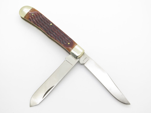 Vintage Puma GermanyJigged Bone Handle Trapper Folding Pocket Knife