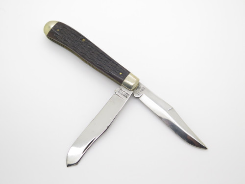 Vintage 1989 Winchester USA Trapper 2904.5 Jigged Bone Folding Pocket Knife