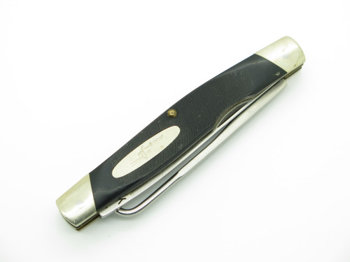 Vintage 1980s Buck 321 USA Bird Black Handle Folding Pocket Knife