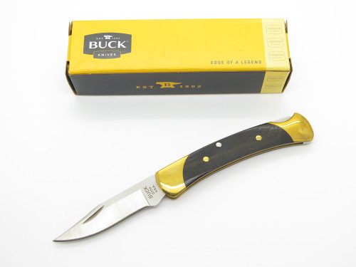 2021 Buck The 55 Hunter Ebony Handle 420HC Blade Lockback Folding Pocket Knife