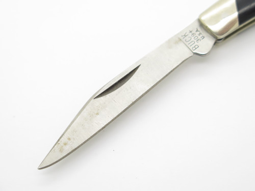 Vintage 1991 Buck 309 Lancer USA Black Delrin Handle Folding Pocket Knife