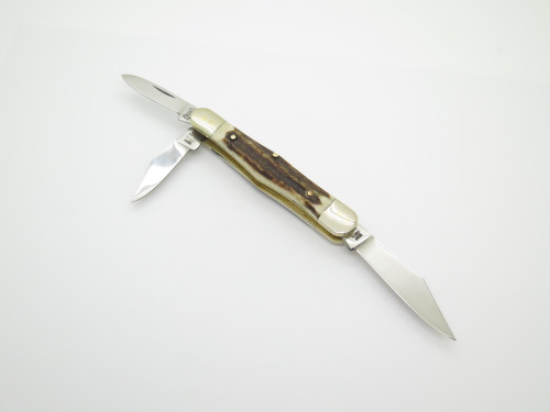 Buck Creek German Stainless Stag Handle 3 Whittler Folding Pocket Knife