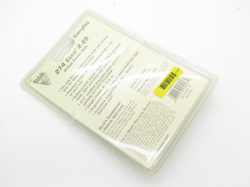 Vintage Buck 274 Ecco USA Black Synthetic Handle Folding Pocket Knife