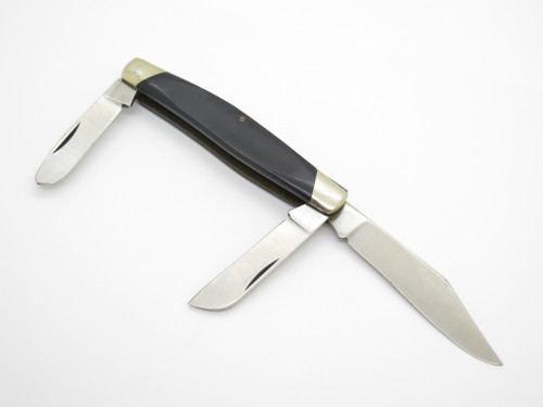 Vintage Pre-Date Code Buck Stockman 301 Black Delrin Handle Folding Pocket Knife